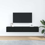 vidaXL Meuble TV 2 Pièces chêne noir 80x31x25 5 cm bois d'ingénierie