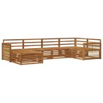 vidaXL Ensemble de canapés d'extérieur 6 Pièces Naturel