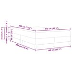 vidaXL Lit boxspring avec matelas Noir 140 x 200 cm Velours