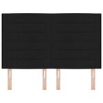 vidaXL Tête de lit LED avec des lumières à LED Noir 160 cm Polyester