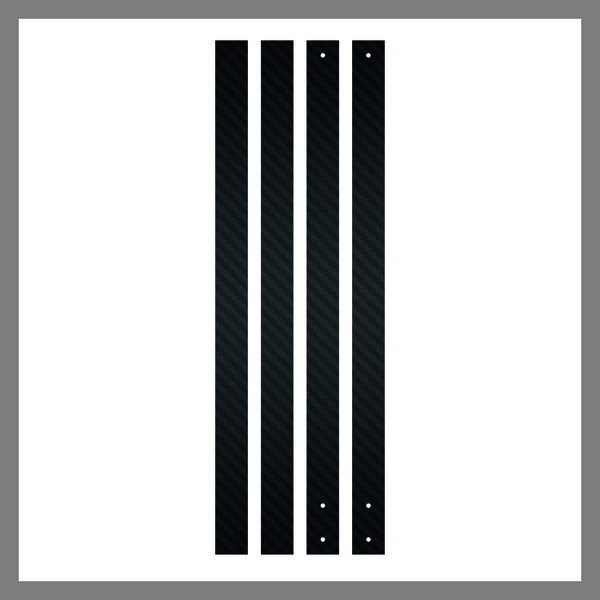 4 Lames décoratives CARBONE pour poteau LA BOXX