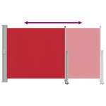 vidaXL Auvent latéral rétractable de patio 140 x 300 cm Rouge