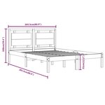 Vidaxl cadre de lit bois massif 200x200 cm