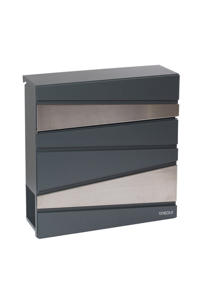 Boîte aux Lettres Individuelle avec Porte-journaux  Armor E6905  Gris et Inox