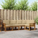 vidaXL Ensemble de canapés d'extérieur 5 Pièces Naturel et Beige