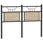 vidaXL Tête de lit chêne sonoma 120 cm bois d'ingénierie et acier
