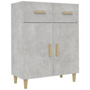 vidaXL Buffet gris béton 69 5x34x89 cm bois d'ingénierie