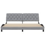 vidaXL Cadre de lit sans matelas gris clair 200x200 cm tissu