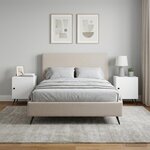 vidaXL Cabinet de chevet 2 pc Blanc 43 x 34 5 x 50 cm