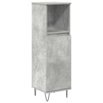 vidaXL Ensemble de meubles de salle de bain 3 Pièces gris béton