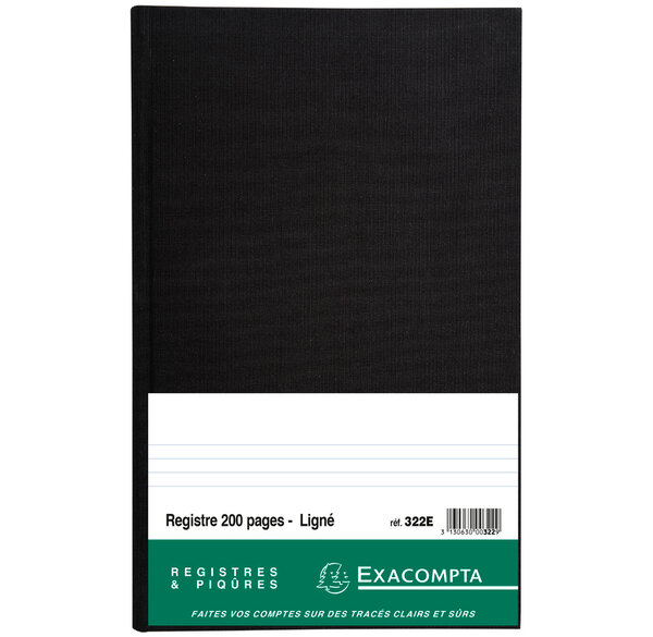 Registre 36x22 5cm ligne foliote 200 pages EXACOMPTA