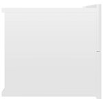 vidaXL Table de chevet Blanc brillant 40x30x30 cm Bois ingénierie