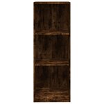 vidaXL Bibliothèque 3 niveaux Chêne fumé 40x24x109cm Bois d'ingénierie