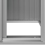 vidaXL Abri de jardin Gris 126x97 5x177 cm Acier galvanisé