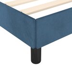vidaXL Cadre de lit avec tête de lit Bleu foncé 90x190 cm Velours