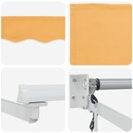 vidaXL Auvent rétractable électrique Sable 100 Polyester et Aluminium