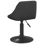 vidaXL Chaise de salle à manger Noir Velours