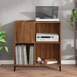 vidaXL Armoire à disques chêne marron 84 5x38x89 cm bois d'ingénierie