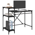 vidaXL Bureau Chêne noir 105 x 50 x 90 cm Bois d'ingénierie