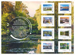 Collector 8 timbres - Au fil de l'eau - Normandie - Lettre Verte