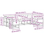 vidaXL Ensemble de canapés d'extérieur 9 pc Naturel et Beige