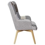 Fauteuil assise en tissu patchwork helsinki