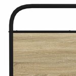 vidaXL Cadre de lit en métal sans matelas chêne sonoma 183x213 cm