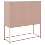 vidaXL Buffet haut rose 100 5x39x107 cm acier