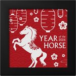 Pièce de monnaie en Argent 1000 Togrog g 31.1 (1 oz) Millésime 2026 Shaped Lunar Year WILD HORSE