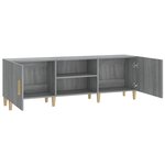 vidaXL Meuble TV Sonoma gris 150x30x50 cm Bois d'ingénierie