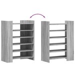 vidaXL Armoire à chaussures Sonoma gris 74 5x37 5x100 cm