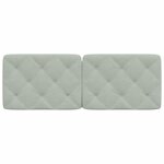 vidaXL Coussin de tête de lit gris clair 137 cm velours