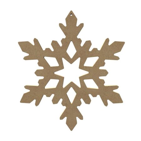 Flocon de neige en bois MDF à décorer - 23 x 23 cm