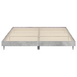vidaXL Cadre de lit gris béton 160x200 cm bois d'ingénierie