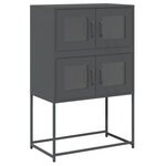 vidaXL Buffet haut anthracite 68x39x107 cm acier