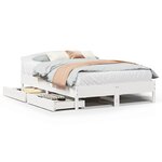 vidaXL Cadre de lit sans matelas blanc 120x200 cm bois de pin massif
