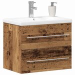 vidaXL Meuble de Lavabo de Salle de Bain avec tiroir 2 Pièces Bois Ancien