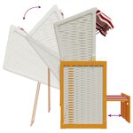 vidaXL Strandkorb avec coussins Résine tressée bois solide Rouge blanc