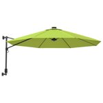 vidaXL Parasol mural pomme verte 290 cm