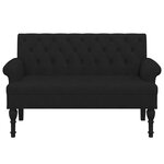 vidaXL Banc avec dossier Noir 120x62x75 5 cm Tissu