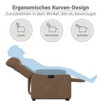 vidaXL Fauteuil inclinable Marron Tissu