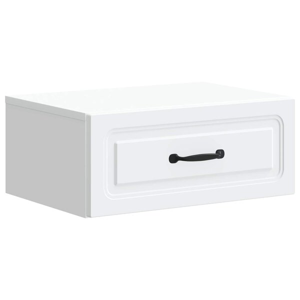 vidaXL Cabinet de chevet mural avec tiroir Blanc 49 x 34 5 x 20 cm