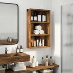vidaXL Armoire murale de salle de bain Bois ancien 30 x 10 x 50 cm