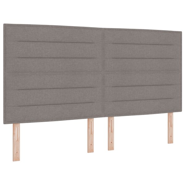 vidaXL Lit à Ressorts avec Matelas Taupe Super King en Tissu