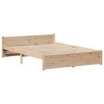 vidaXL Cadre de lit sans matelas 120x190 cm bois de pin massif