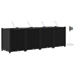 vidaXL Jardinières de jardin 1 pc Noir 160 x 40 x 52 cm Plastique