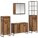 vidaXL Ensemble de mobilier de salle de bain avec tiroir Bois ancien