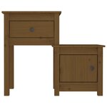 vidaXL Tables de chevet 2 Pièces Marron miel 79 5x38x65 5 cm Pin solide
