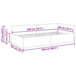 vidaXL Cadre de lit d'angle avec tête de lit Gris clair 90 x 200 cm