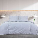 vidaXL Ensemble de housse de couette Gris 155x220 cm Microfibre légère